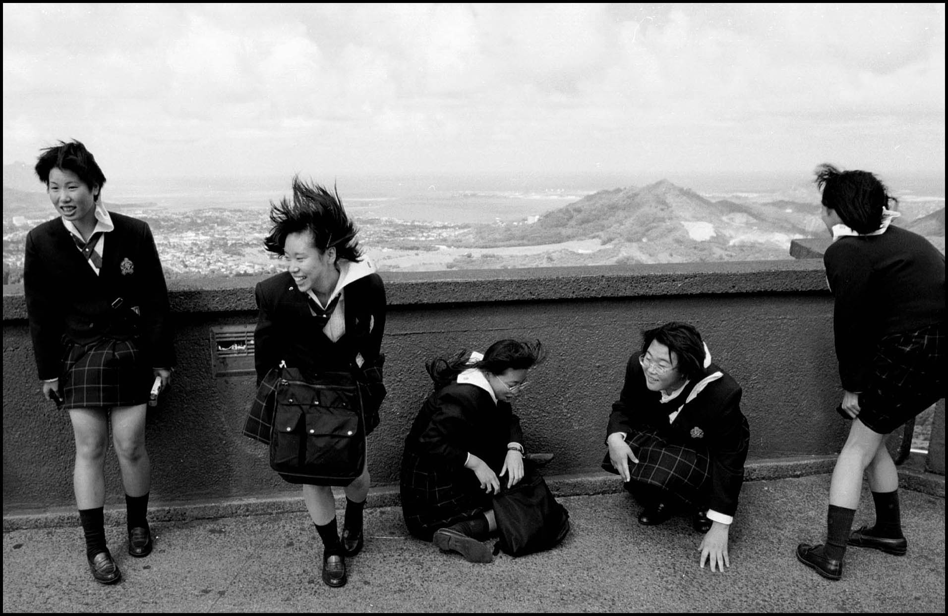 'Skirting Trouble' Pali Lookout, Hawaii 1998