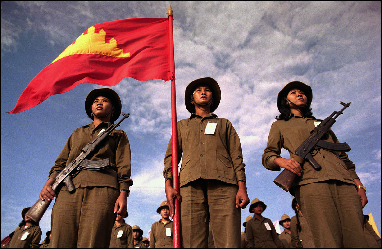 'Girls with Guns' Battambong, Cambodia 1988