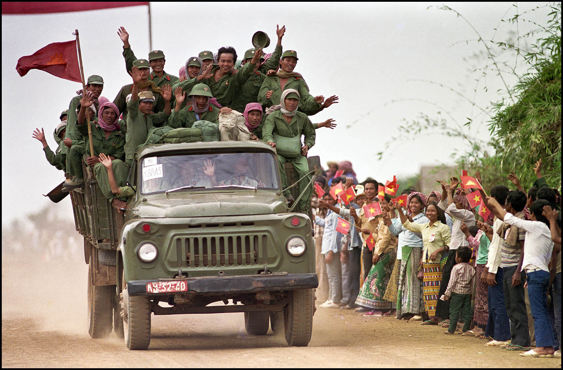 'Troop Withdrawl' Cambodia-Vietnam Border, Cambodia 1988